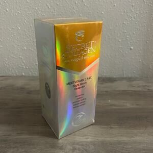 NIB Secret Collagen Multivitamin E, A & C NIGHT Serum Treatment 50 ml $360 MSRP